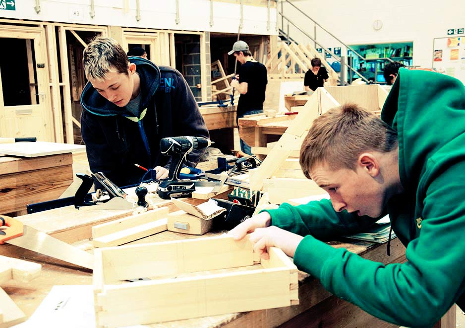 Carpentry and joinery students learn the skills needed for the real world - allowing them to progress on to site work