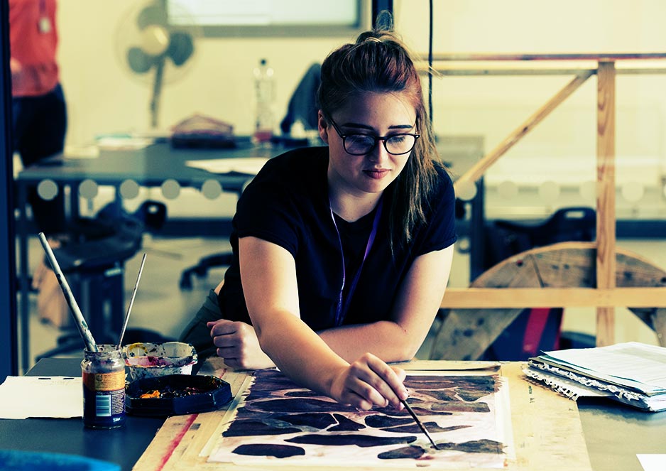 Art students have access to a range of media, from paints to printmaking to help them develop a range of different practical skills.