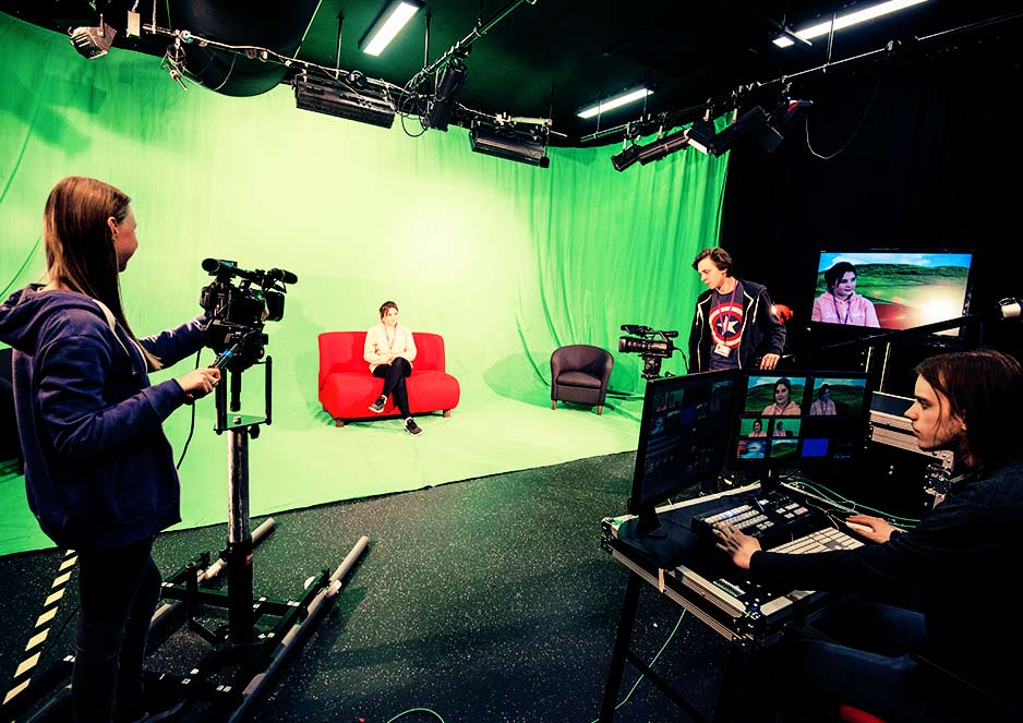 Create's TV studio gives students the space to create real-life sets to develop the skills needed in industry.